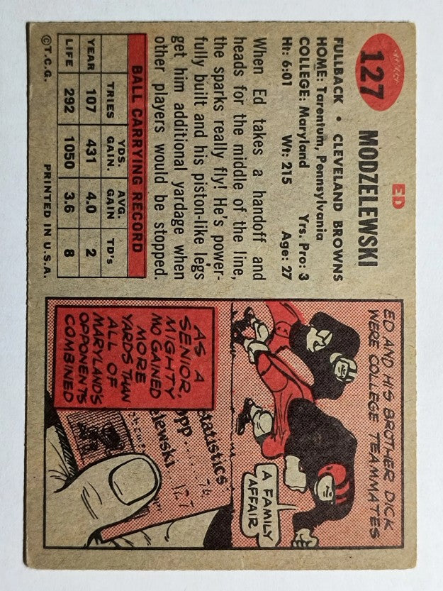 1957 Topps #127 Ed Modzelewski (VGEX)