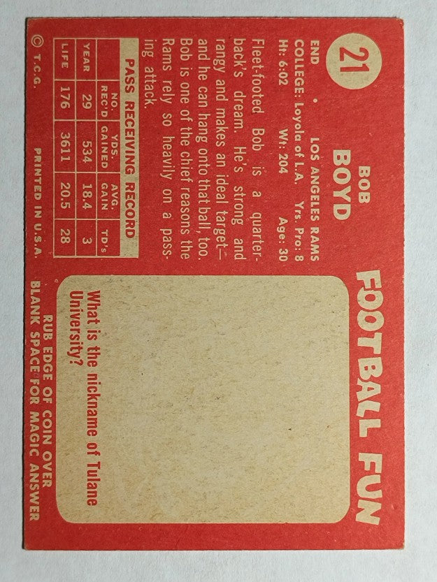 1958 Topps #21 Bob Boyd (VGEX)