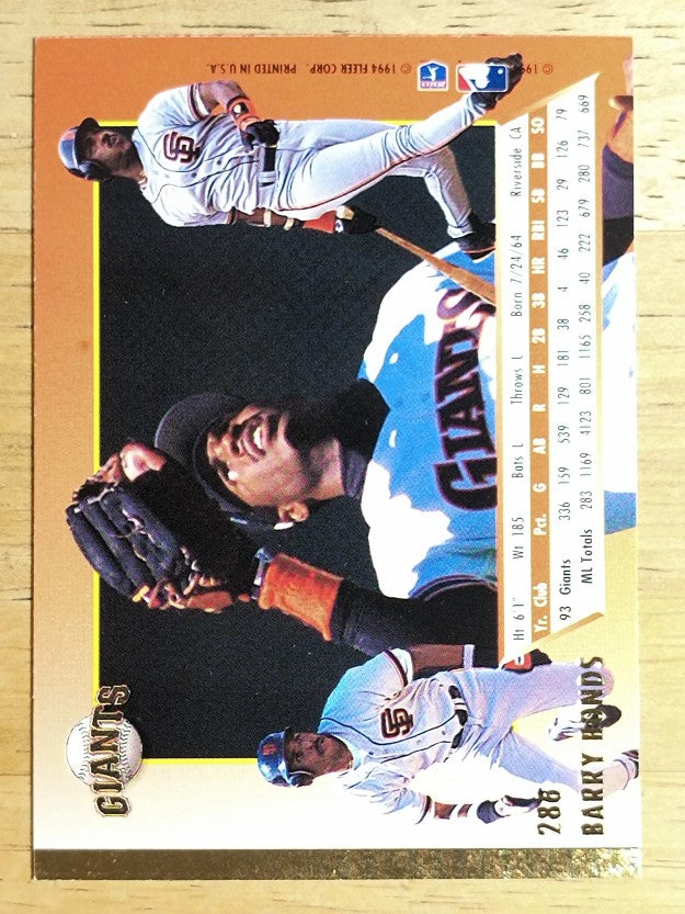 1994 Ultra #286 Barry Bonds