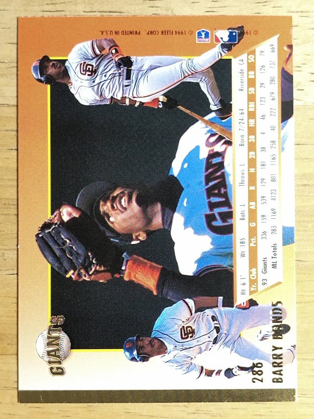 1994 Ultra #286 Barry Bonds