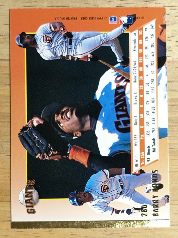 1994 Ultra #286 Barry Bonds