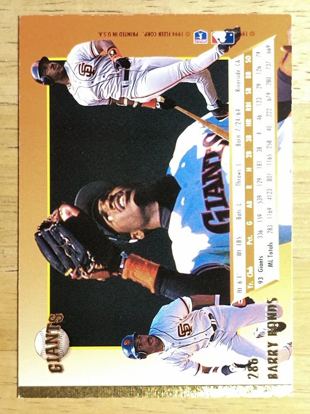 1994 Ultra #286 Barry Bonds