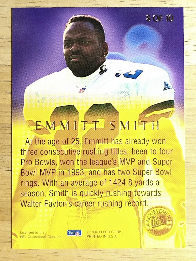 1994 Ultra Achievement Awards #8 Emmitt Smith