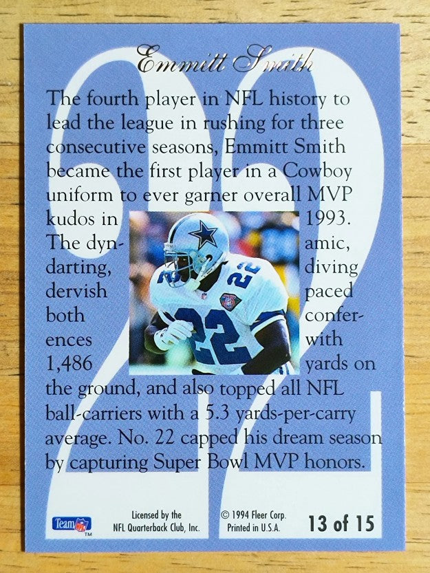 1994 Ultra Flair Hot Numbers #13 Emmitt Smith