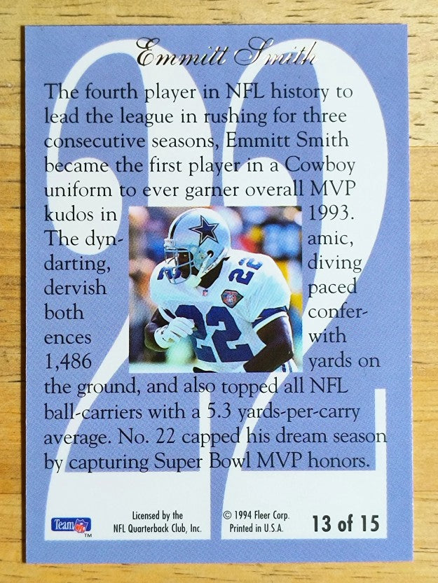 1994 Ultra Flair Hot Numbers #13 Emmitt Smith