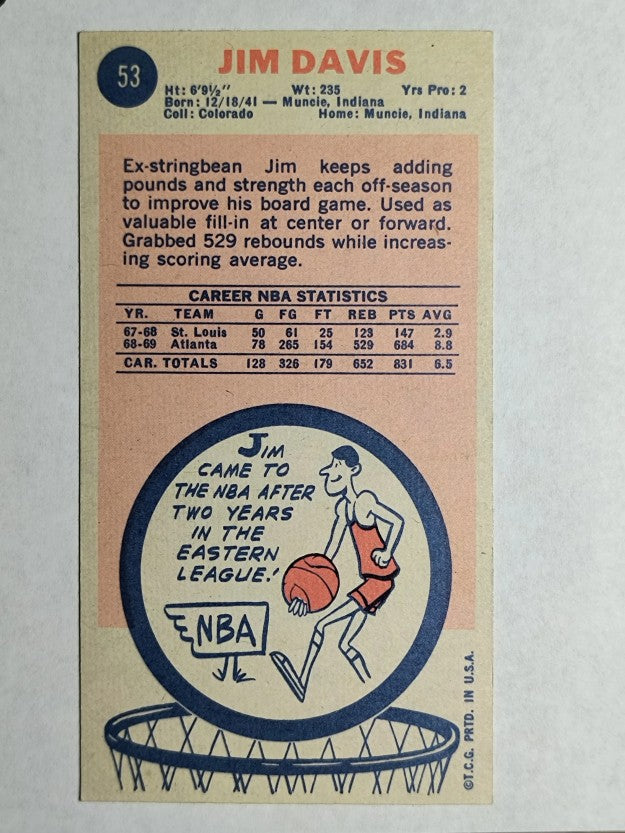 1969-70 Topps #53 Jim Davis (EX)