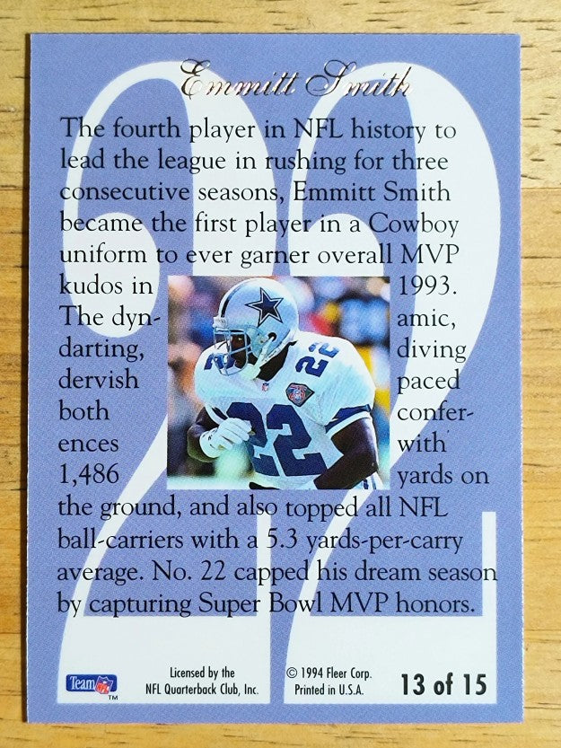 1994 Ultra Flair Hot Numbers #13 Emmitt Smith