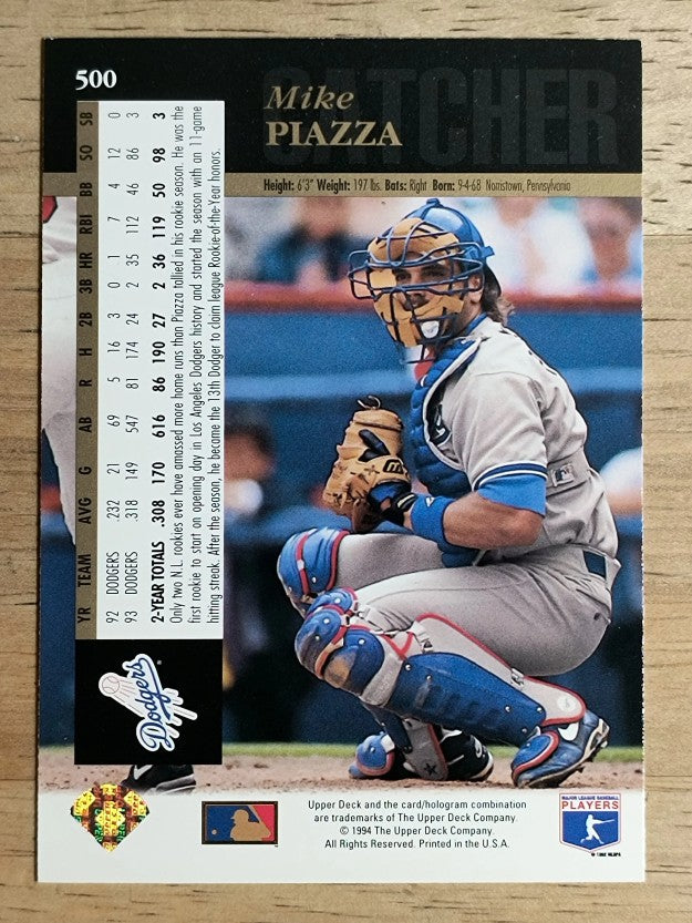 1994 Upper Deck #500 Mike Piazza