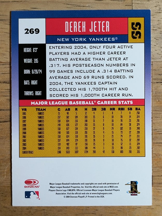 2005 Donruss #269 Derek Jeter
