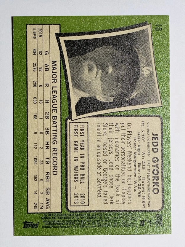 2020 Topps Heritage #10 Jedd Gyorko