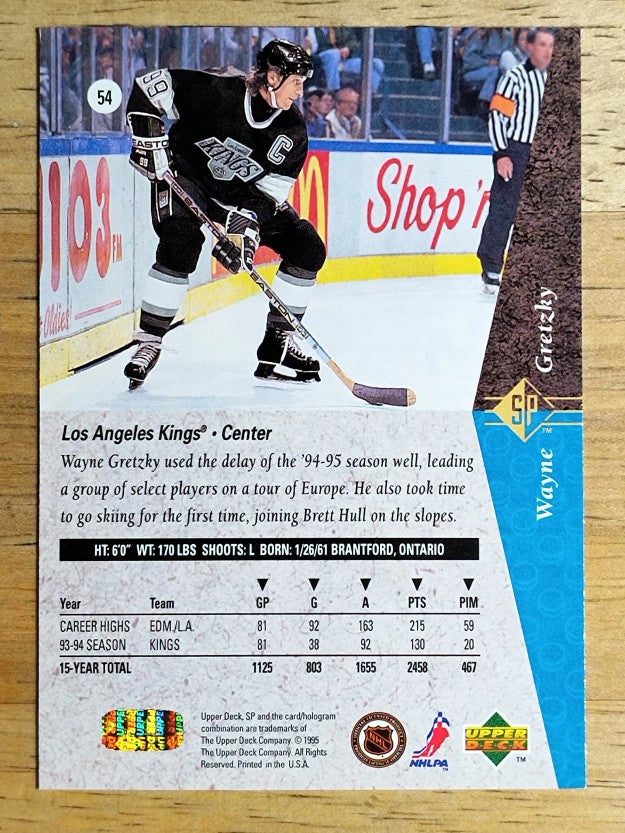 1994-95 SP #54A Wayne Gretzky