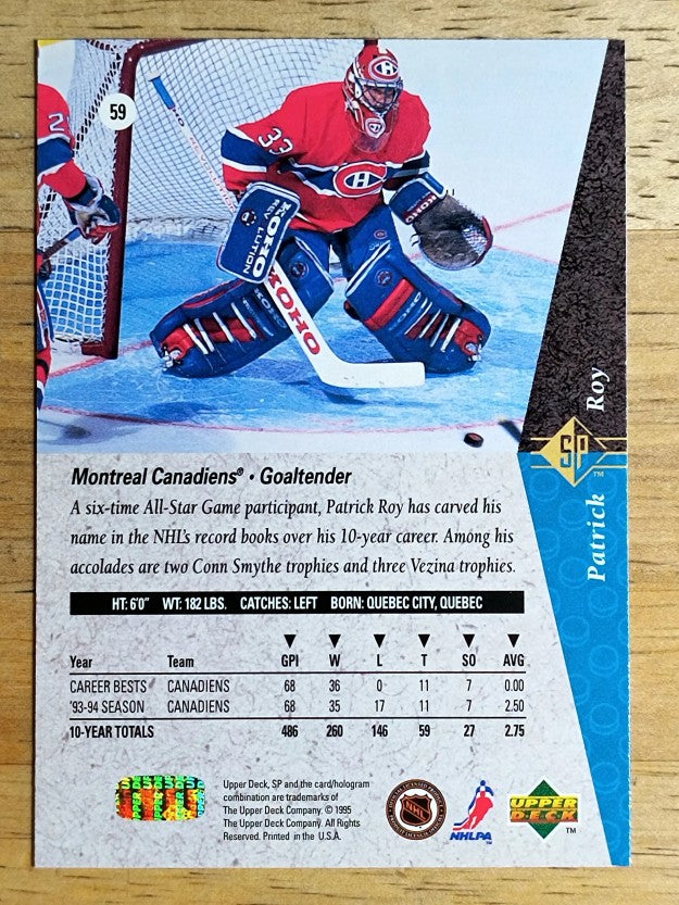 1994-95 SP #59 Patrick Roy
