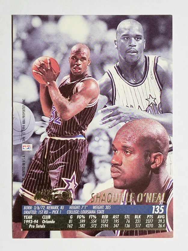 1994-95 Ultra #135 Shaquille O'Neal