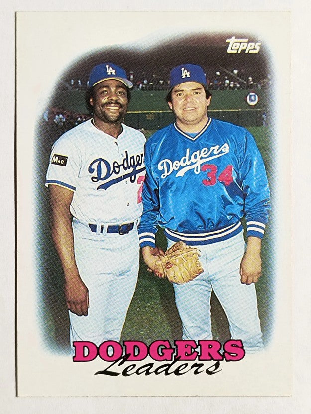 1988 Topps #489 Pedro Guerrero/Fernando Valenzuela TL