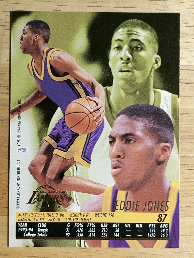 1994-95 Ultra #87 Eddie Jones RC
