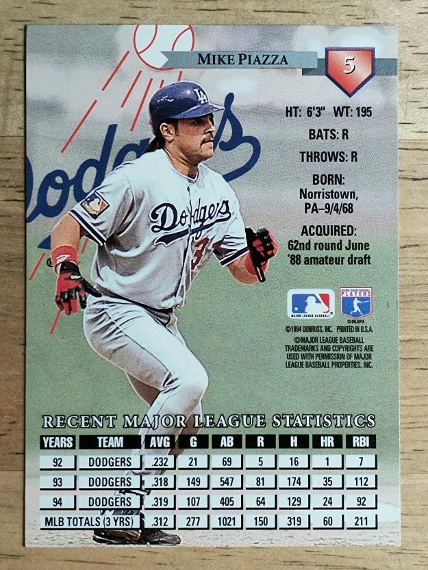 1995 Donruss #5 Mike Piazza