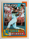 1990 Topps #7 Rickey Henderson RB