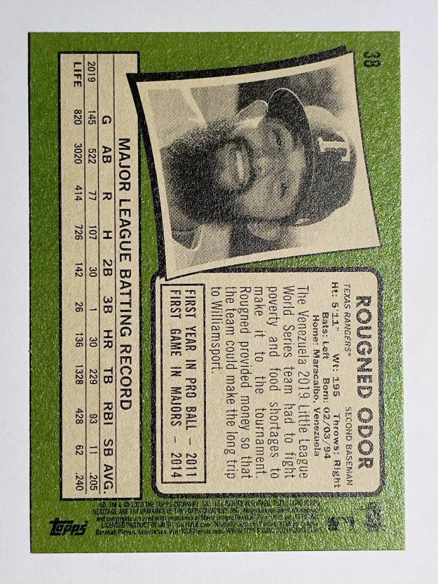 2020 Topps Heritage #38 Rougned Odor