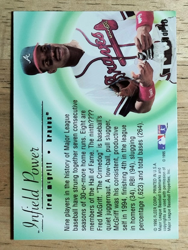 1995 Flair Infield Power #5 Fred McGriff