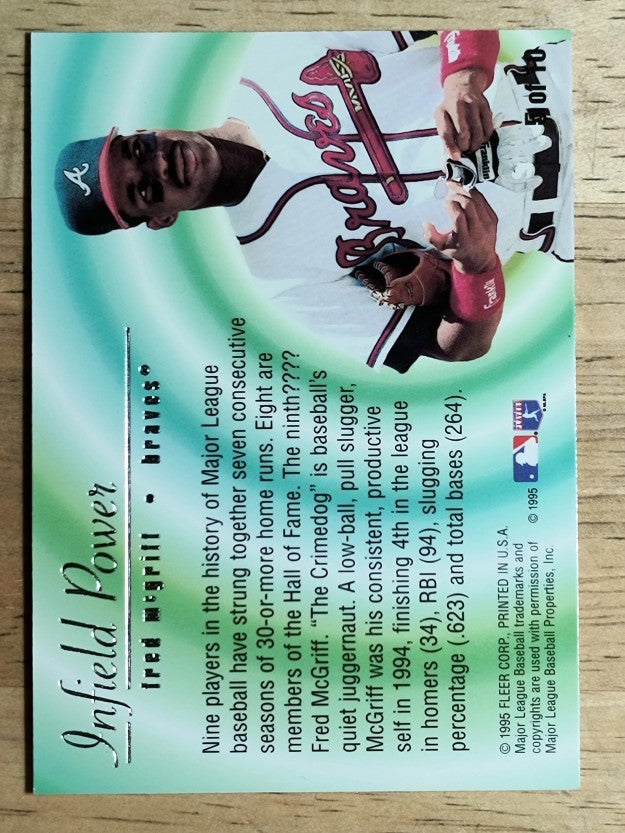 1995 Flair Infield Power #5 Fred McGriff