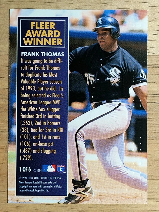 1995 Fleer Award Winners #1 Frank Thomas