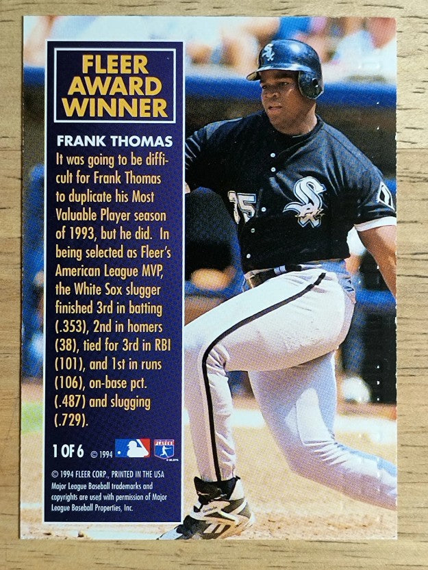 1995 Fleer Award Winners #1 Frank Thomas