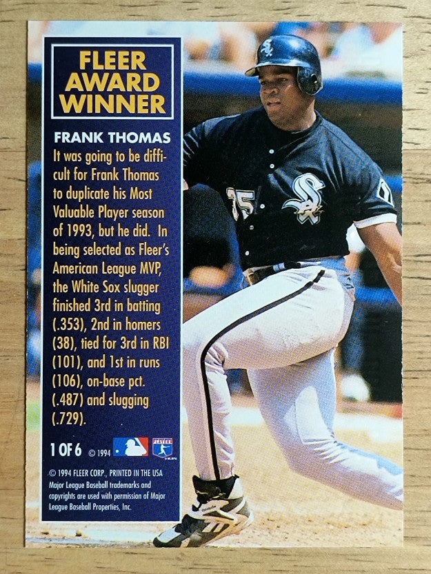 1995 Fleer Award Winners #1 Frank Thomas