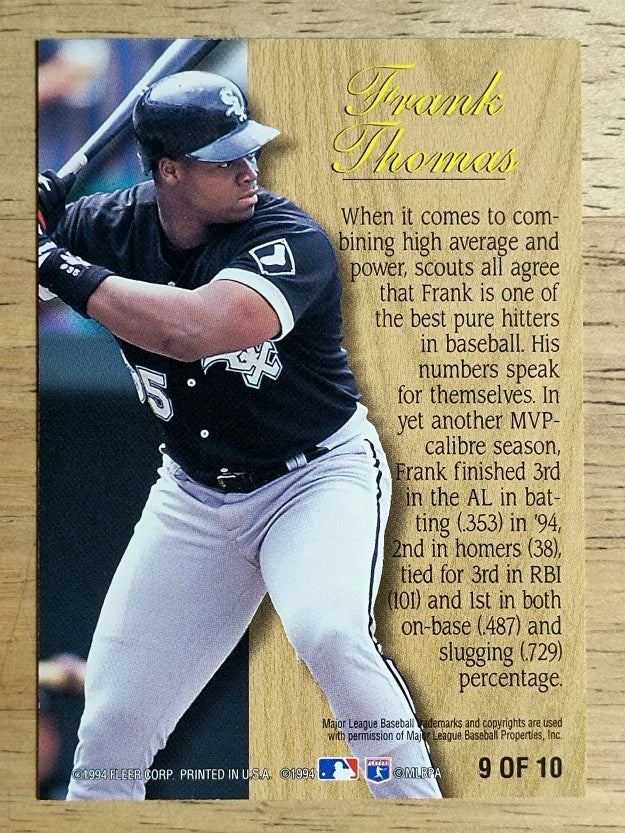 1995 Fleer Lumber Company #9 Frank Thomas