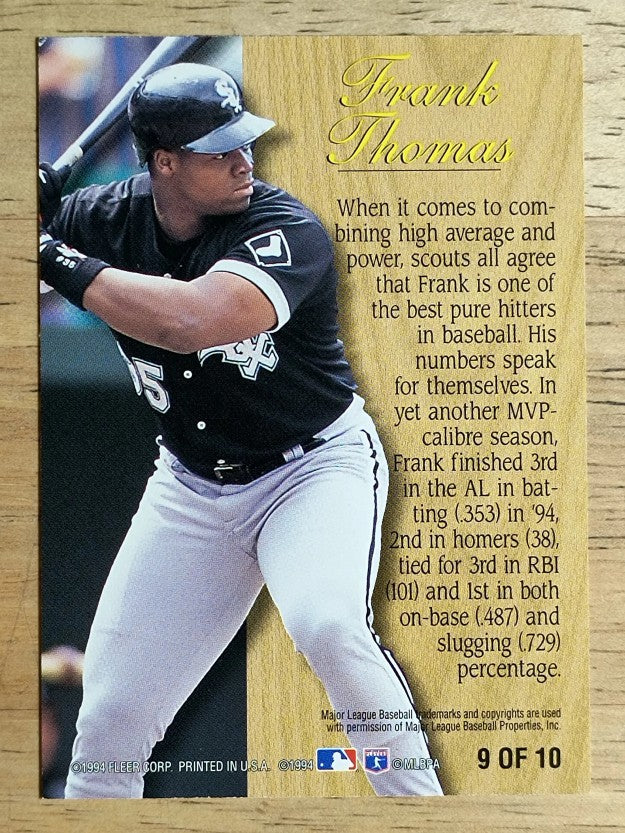 1995 Fleer Lumber Company #9 Frank Thomas