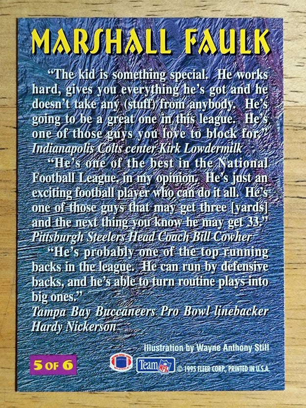 1995 Fleer Pro-Vision #5 Marshall Faulk
