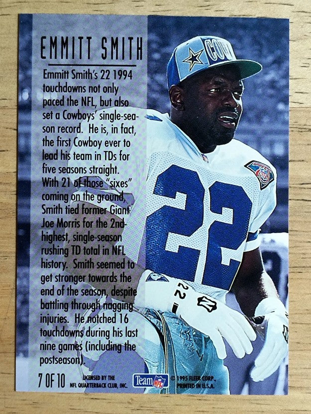 1995 Fleer TD Sensations #7 Emmitt Smith