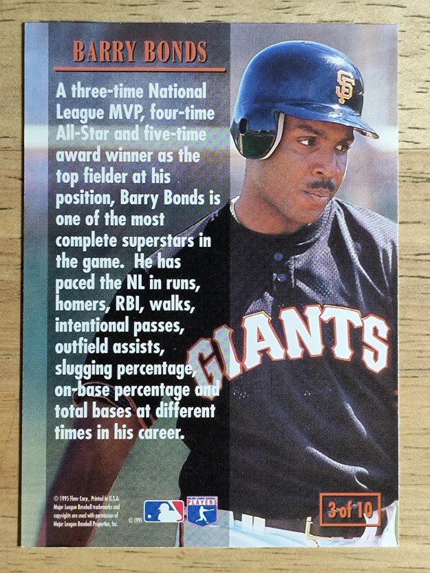 1995 Fleer Update Diamond Tribute #3 Barry Bonds