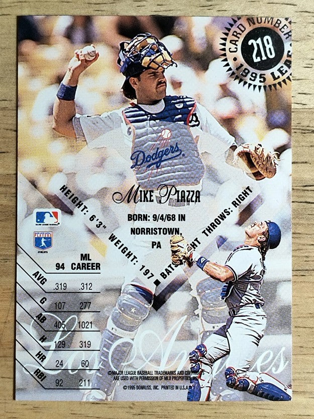 1995 Leaf #218 Mike Piazza