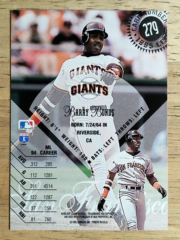 1995 Leaf #279 Barry Bonds