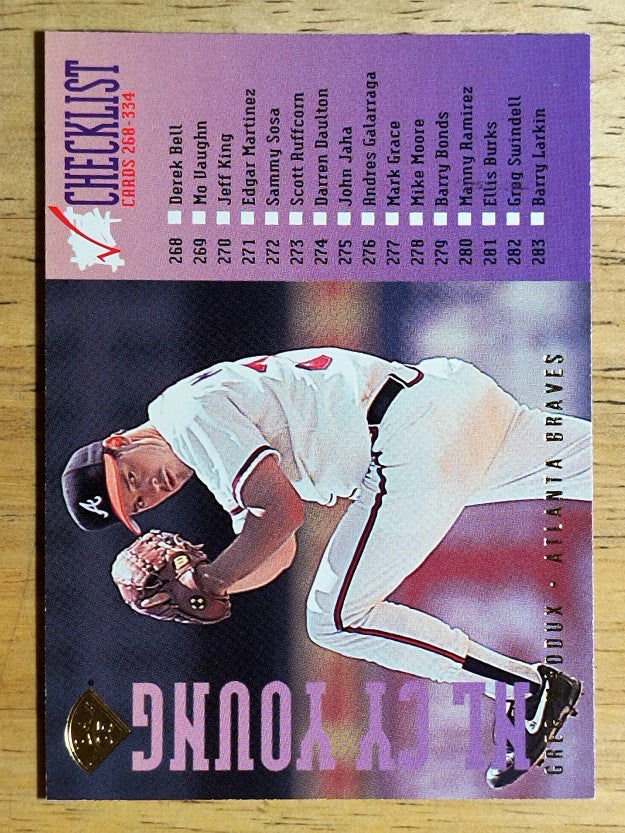 1995 Leaf Checklists #6 Greg Maddux