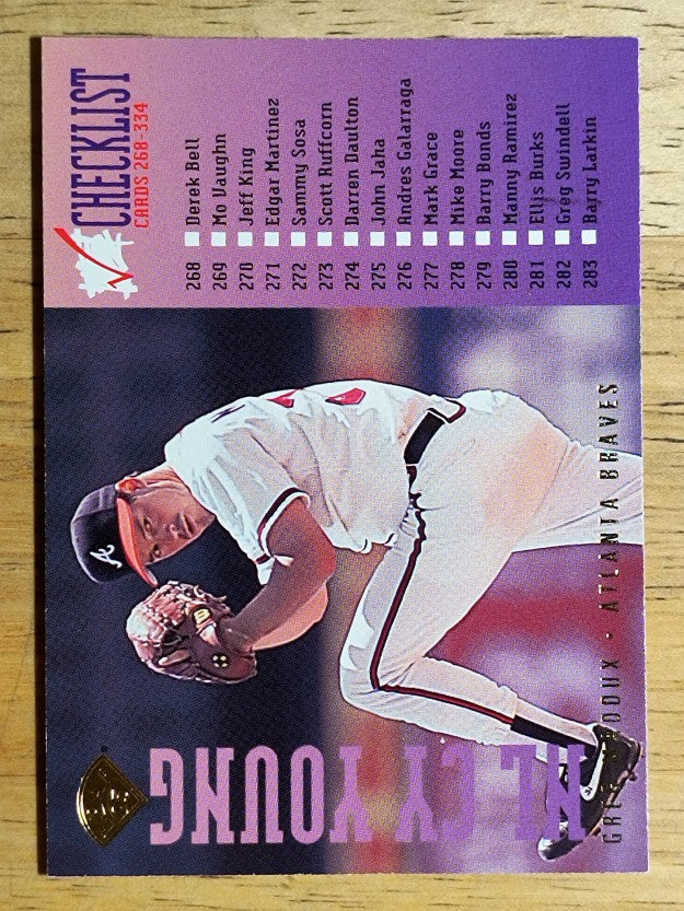 1995 Leaf Checklists #6 Greg Maddux