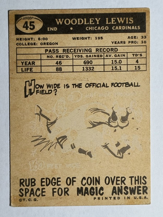 1959 Topps #45 Woodley Lewis (VG)