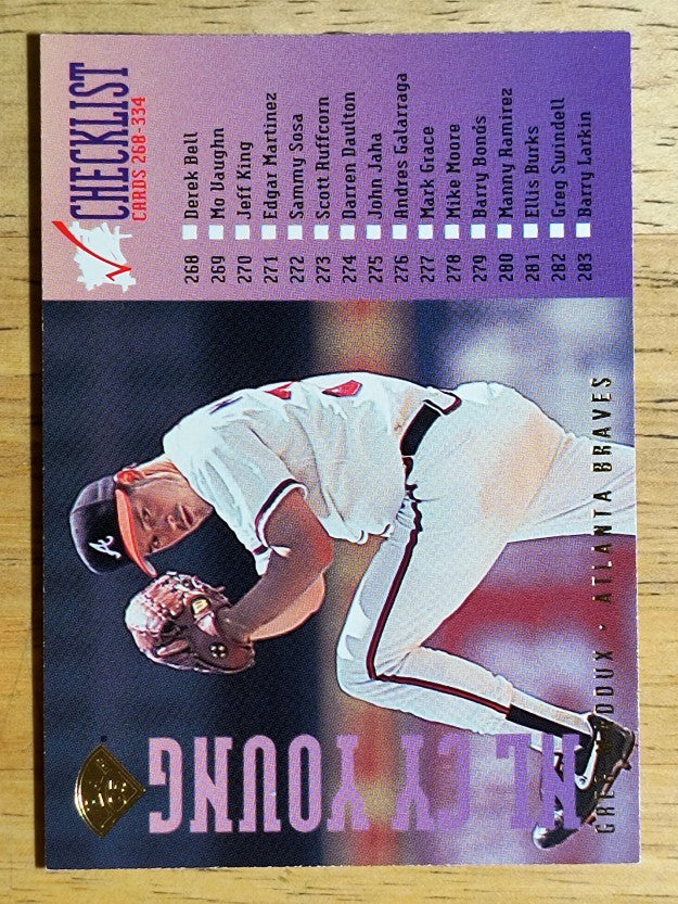 1995 Leaf Checklists #6 Greg Maddux