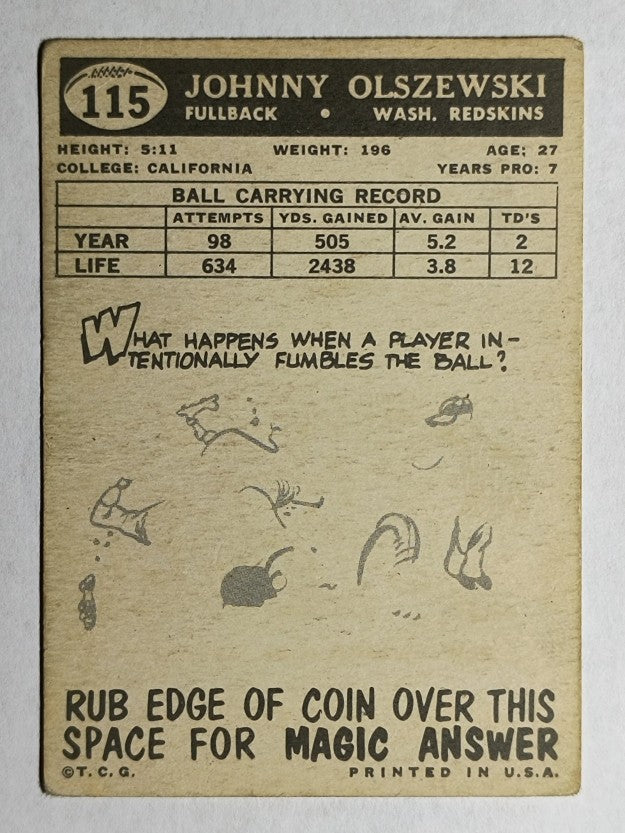 1959 Topps #115 John Olszewski (VG)