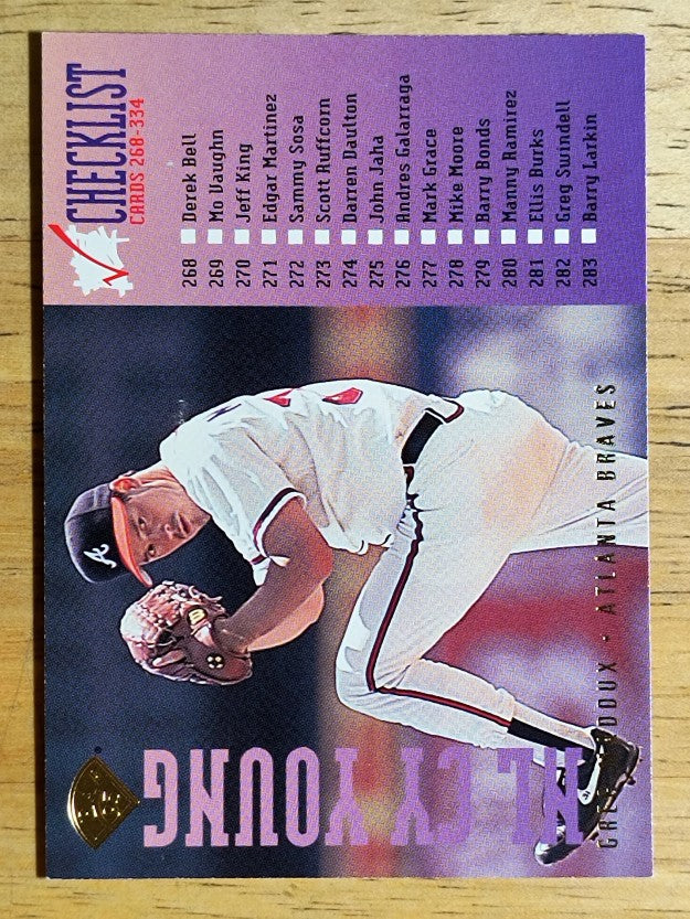 1995 Leaf Checklists #6 Greg Maddux