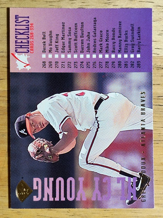 1995 Leaf Checklists #6 Greg Maddux