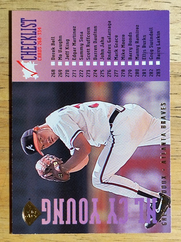 1995 Leaf Checklists #6 Greg Maddux