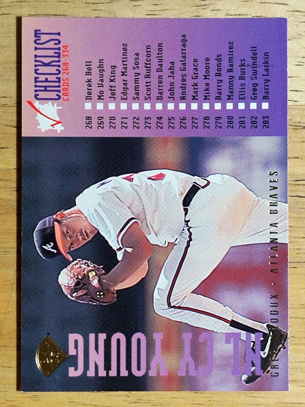 1995 Leaf Checklists #6 Greg Maddux