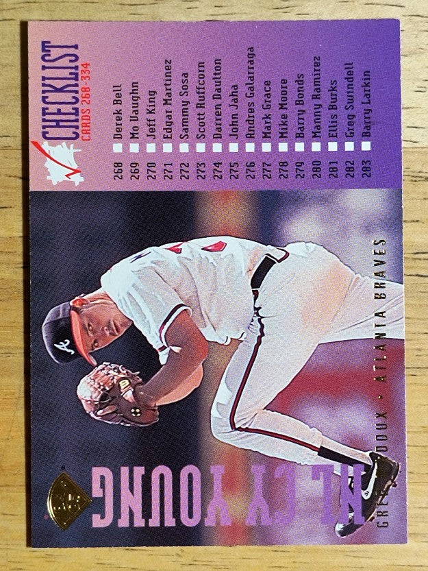 1995 Leaf Checklists #6 Greg Maddux