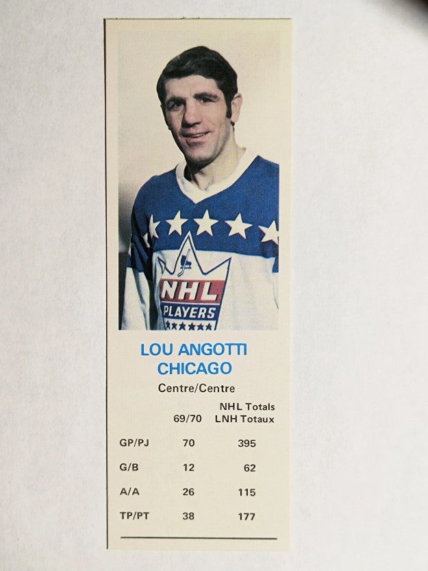 1970-71 Dad's Cookies #1 Lou Angotti (MINT)