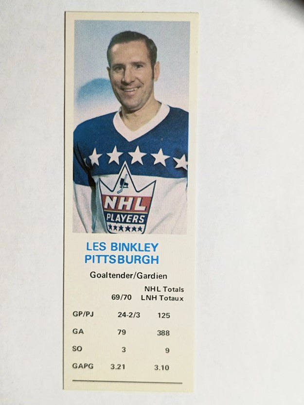 1970-71 Dad's Cookies #7 Les Binkley (MINT)