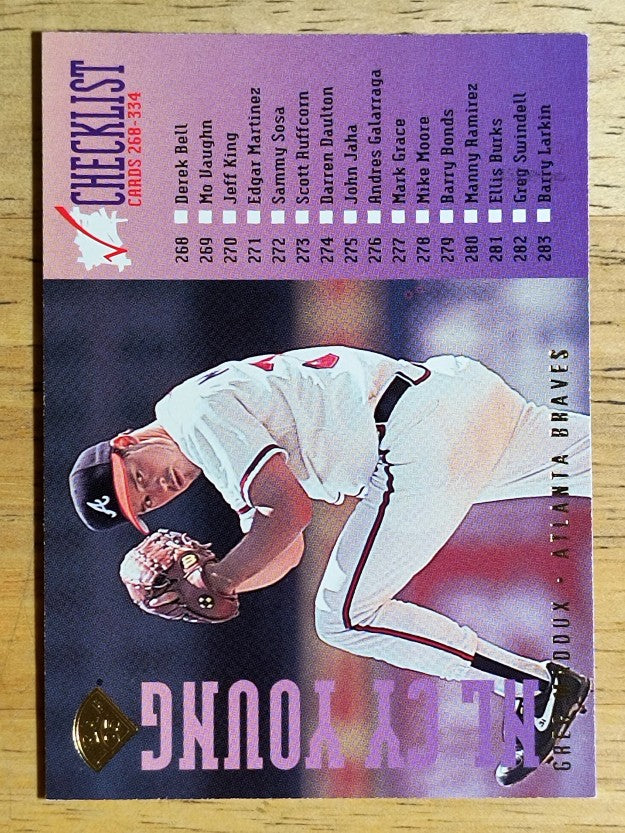 1995 Leaf Checklists #6 Greg Maddux