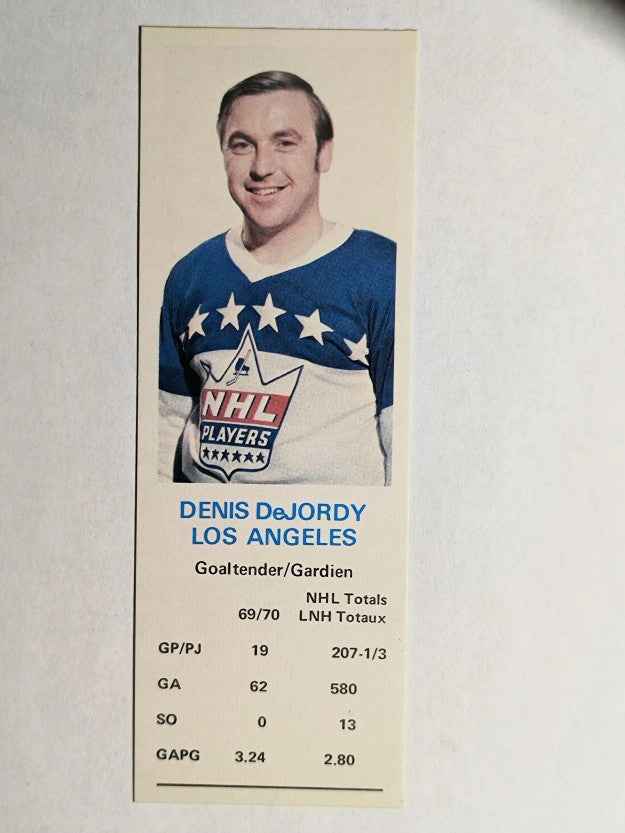 1970-71 Dad's Cookies #20 Denis DeJordy (MINT)