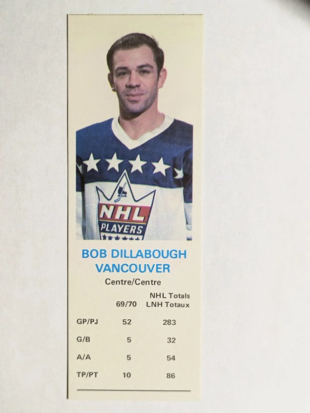 1970-71 Dad's Cookies #22 Bob Dillabough (MINT)