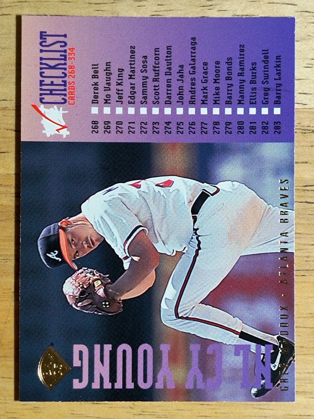 1995 Leaf Checklists #6 Greg Maddux